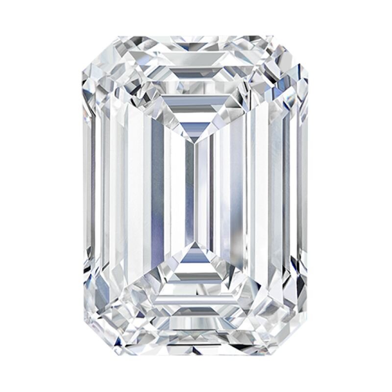 Loose emerald cut lab diamond